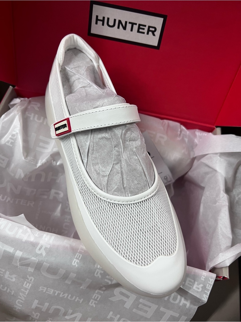 Hunter Boots Mire Mary Jane Sneaker Flats White Free People Size 6 7 8 9 10 11 - Picture 9 of 14